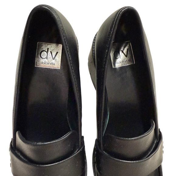 Dolce Vita DV Women’s Black Chunky Platform Loafers Y2K Style Size 8.5 - Picture 5 of 12